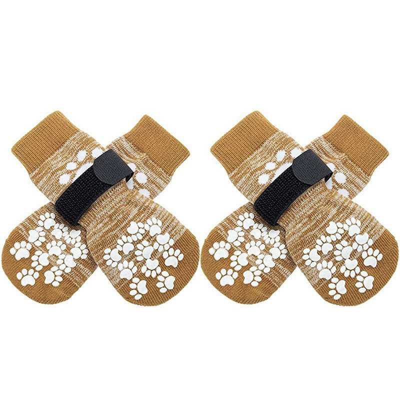 Anti-Slip Waterproof Pet Socks – All-Season Paw Protection for Cats & Dogs