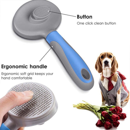 Deshedding Slicker Brush for Long-Haired Dogs & Cats