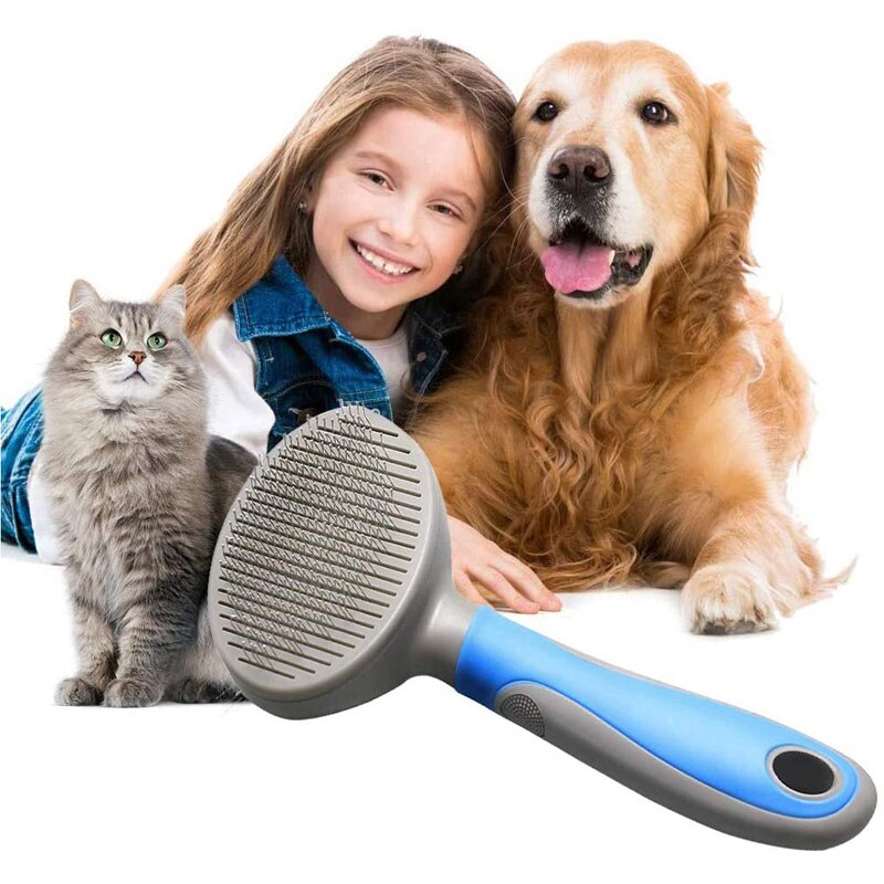 Deshedding Slicker Brush for Long-Haired Dogs & Cats