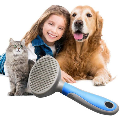 Deshedding Slicker Brush for Long-Haired Dogs & Cats