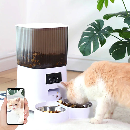 5L Smart Automatic Pet Feeder with HD Camera – Wi-Fi, Night Vision & Voice Recording