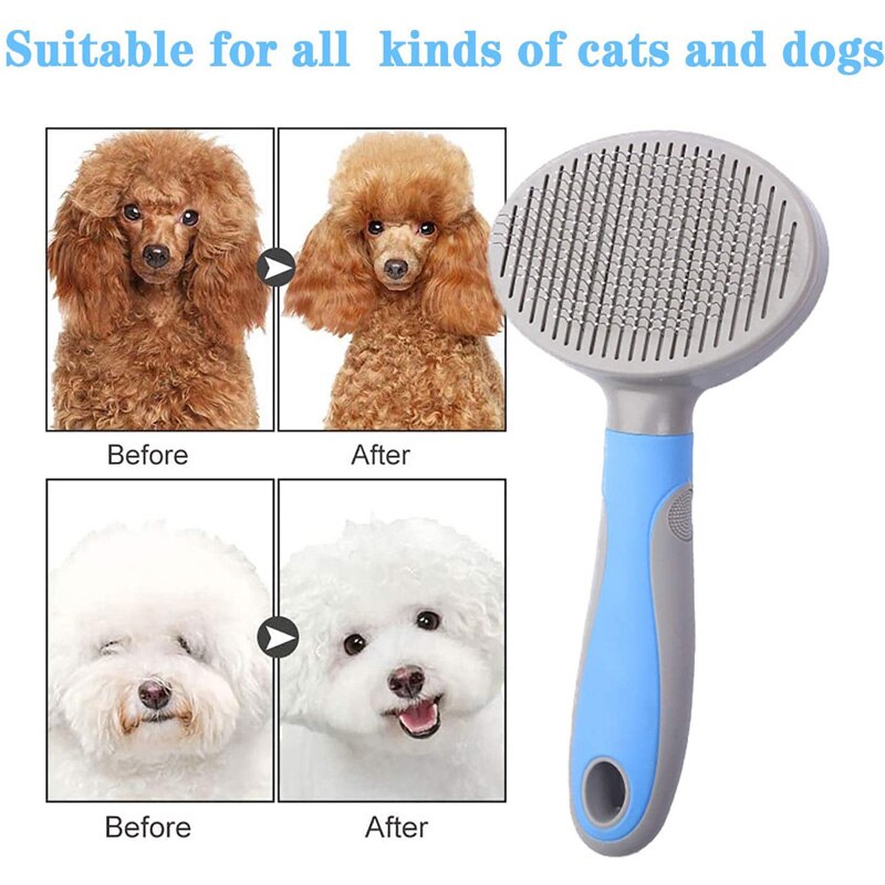 Deshedding Slicker Brush for Long-Haired Dogs & Cats
