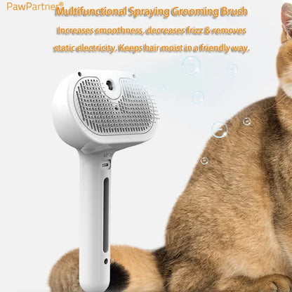 Mist Grooming Comb – Built-In Humidifier & One-Touch Clean