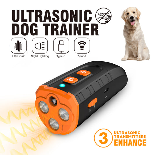 Ultrasonic Dog Trainer & Bark Deterrent – Handheld & Portable