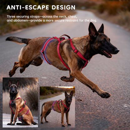 Tactical No-Pull Dog Harness, Bulletproof Vest Style for Large Dogs