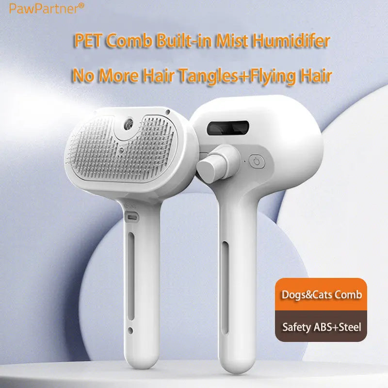 Mist Grooming Comb – Built-In Humidifier & One-Touch Clean
