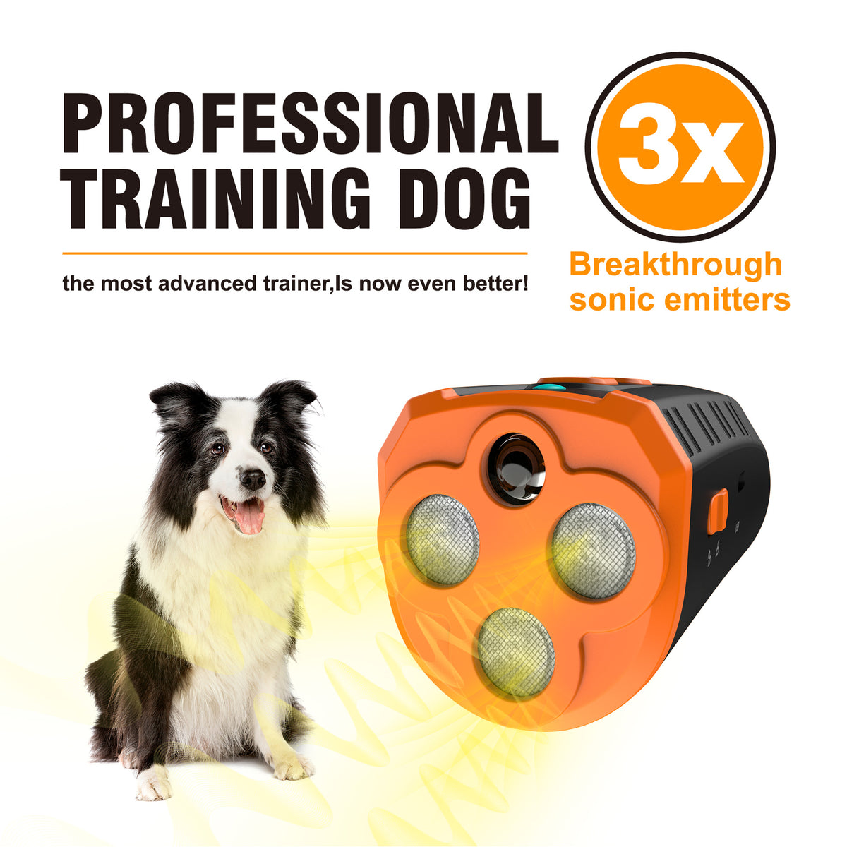 Ultrasonic Dog Trainer & Bark Deterrent – Handheld & Portable