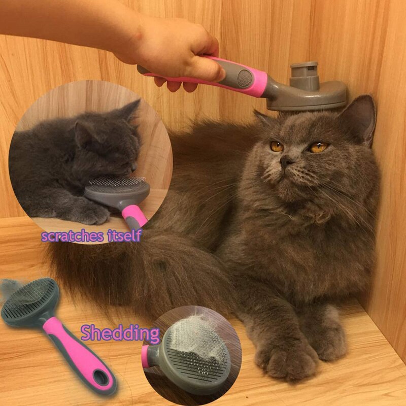 Deshedding Slicker Brush for Long-Haired Dogs & Cats