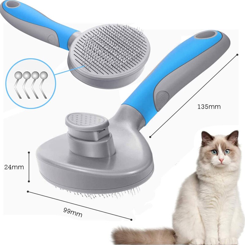 Deshedding Slicker Brush for Long-Haired Dogs & Cats