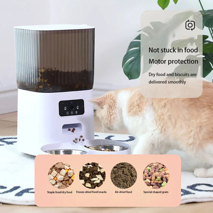 5L Smart Automatic Pet Feeder with HD Camera – Wi-Fi, Night Vision & Voice Recording