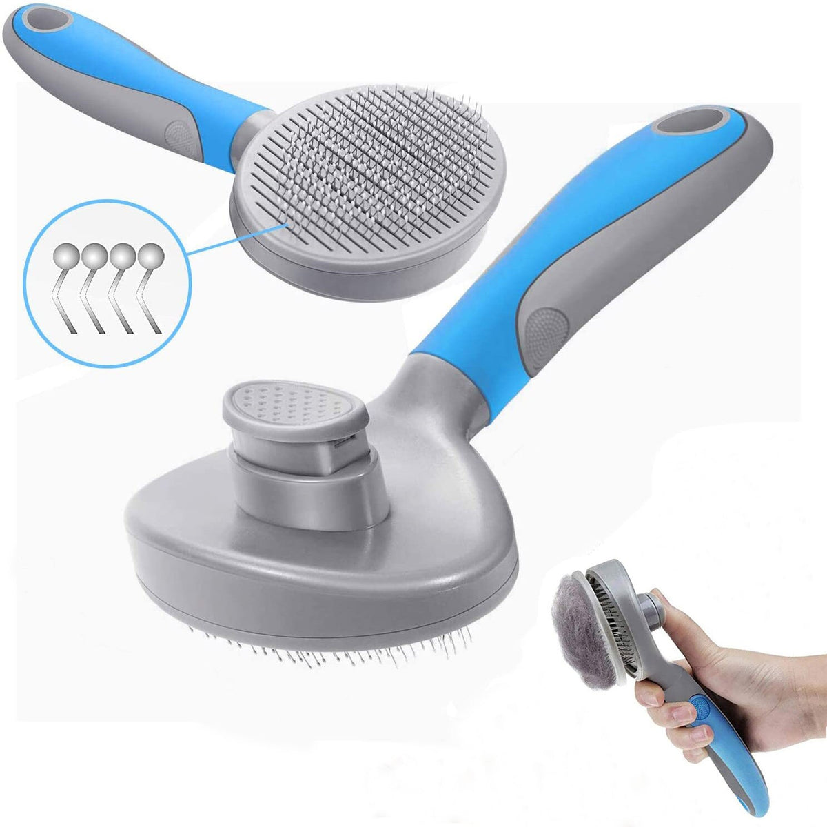 Deshedding Slicker Brush for Long-Haired Dogs & Cats