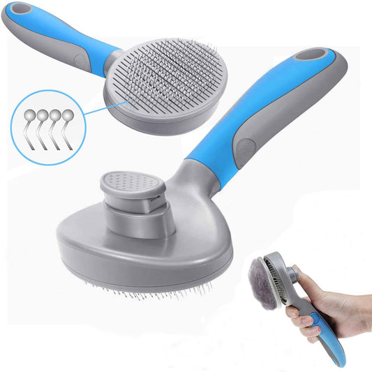 Deshedding Slicker Brush for Long-Haired Dogs & Cats