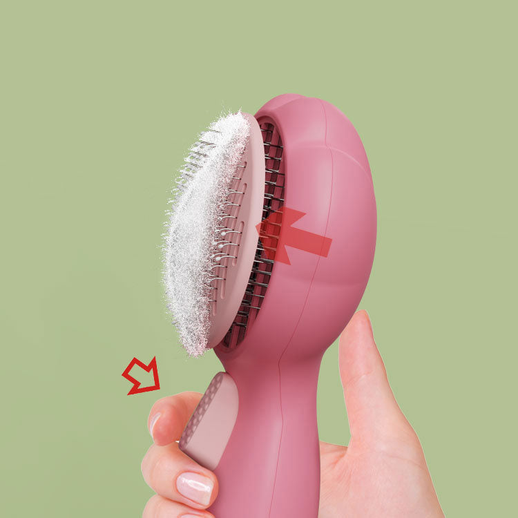 Self-Cleaning Pet Needle Comb – One-Touch Hair Removal for Cats & Dogs