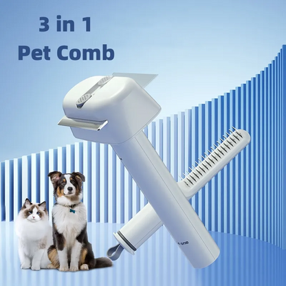 3-in-1 Dematting Comb for Cats & Dogs – Detangle, Deshed & Smooth