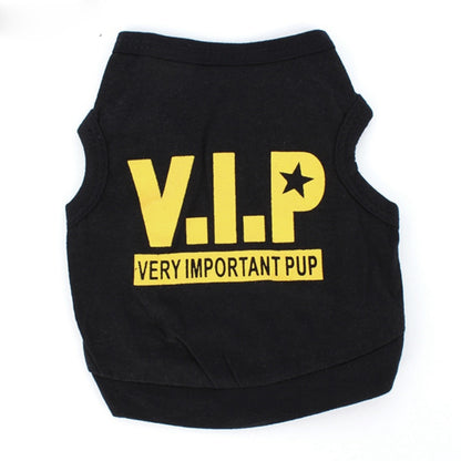VIP Patterned Dog T-Shirt – Lightweight Summer Pet Clothing